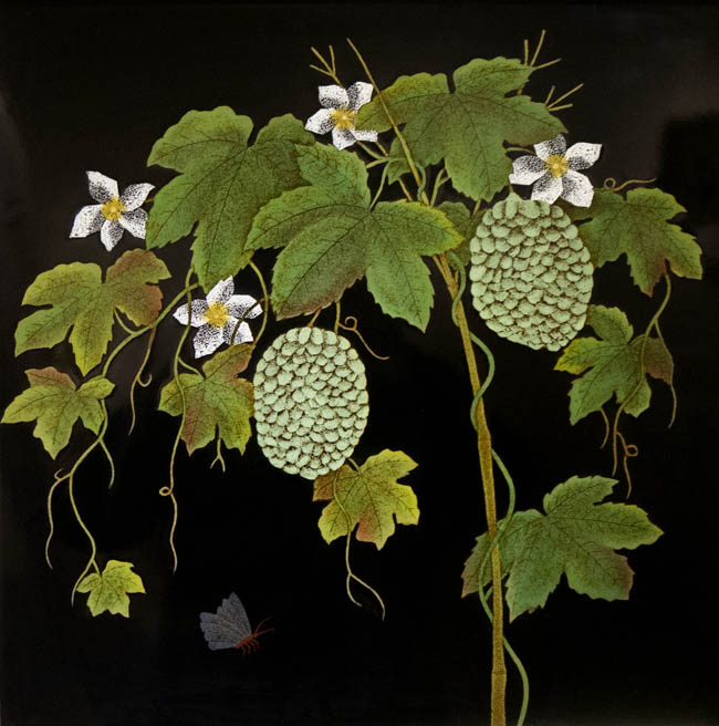 《田园??-李秉?­?大漆、蛋壳??漆粉-40×40cm.jpg